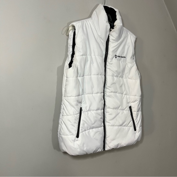 Free Country white and black puffer vest sz XL down alternative athletic - Picture 8 of 10